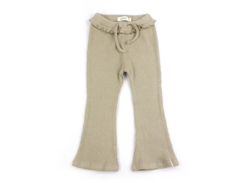 Lil Atelier travertine melange strik bootcut legging